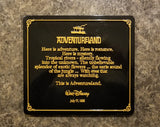 Adventureland Dedication Plaque Replica Inspired Sign - Quote ( Theme Park Prop Inspired Replica )