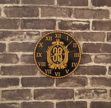 Club 33 Sign Inspired Wall Clock (Theme Park Prop Inspired Replica Plaque)